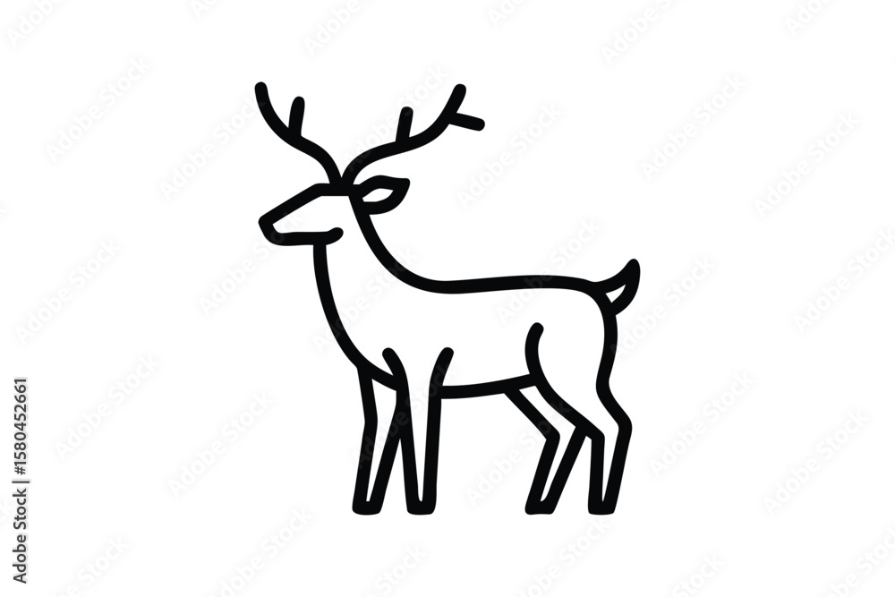 Obraz premium Deer Icon for Logo Design