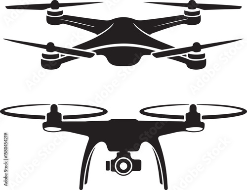 Flying Drone Silhouette Vector

Modern Quadcopter Design Illustration

Aerial Drone in Flight Clipart

Tech Drone Silhouette Icon Art

Remote-Control Drone Vector Graphic