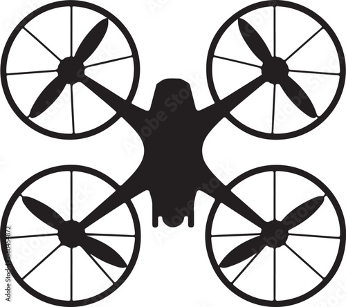 Flying Drone Silhouette Vector

Modern Quadcopter Design Illustration

Aerial Drone in Flight Clipart

Tech Drone Silhouette Icon Art

Remote-Control Drone Vector Graphic