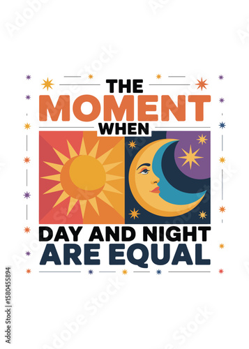 Autumnal Equinox Quote Typography T-Shirt Design