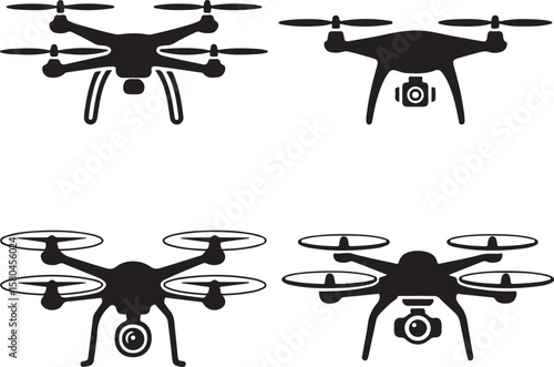 Flying Drone Silhouette Vector

Modern Quadcopter Design Illustration

Aerial Drone in Flight Clipart

Tech Drone Silhouette Icon Art

Remote-Control Drone Vector Graphic