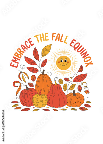 Autumnal Equinox Quote Typography T-Shirt Design