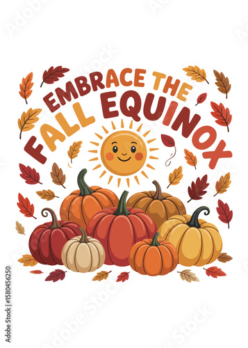 Autumnal Equinox Quote Typography T-Shirt Design