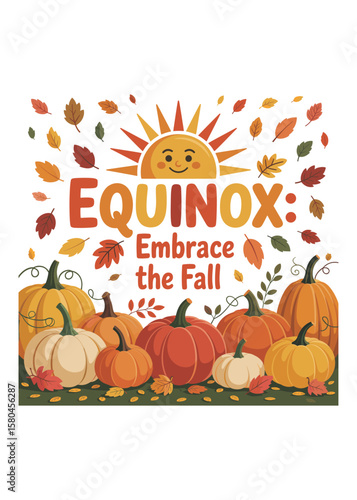 Minimalist Autumnal Equinox Quote Typography T-Shirt Design