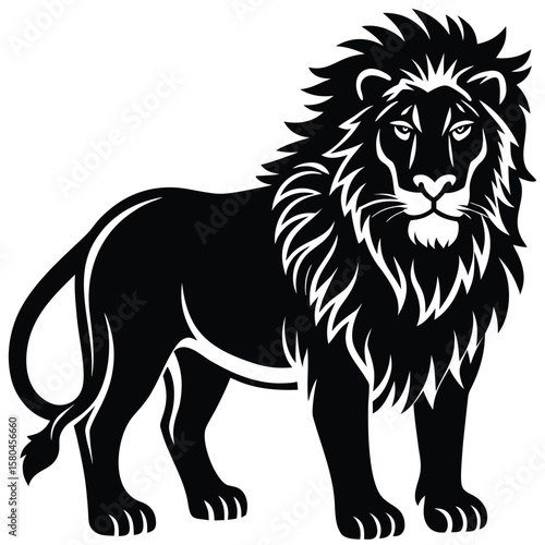 Majestic Lion Silhouette Vector