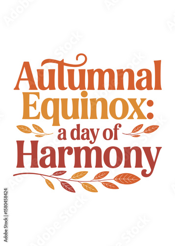 Minimalist Autumnal Equinox Quote Typography T-Shirt Design