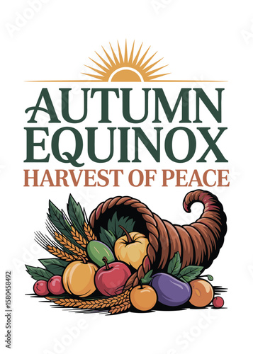 Autumnal Equinox Quote Typography T-Shirt Design