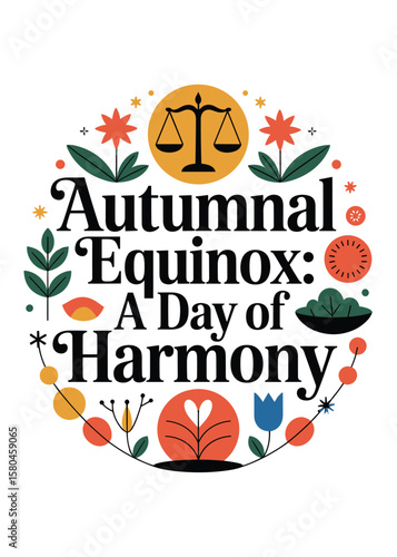 Minimalist Autumnal Equinox Quote Typography T-Shirt Design