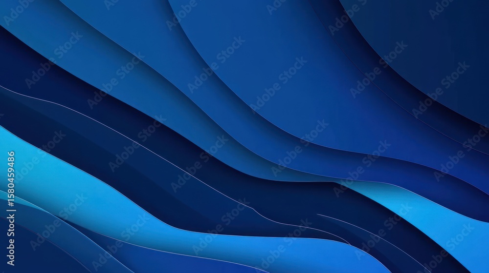 Obraz premium Abstract layered blue design.