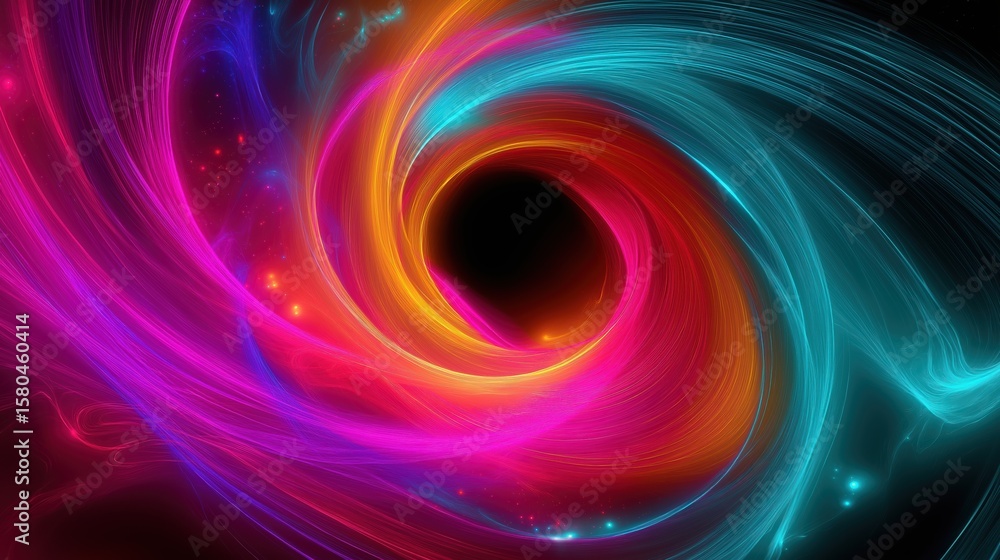 Obraz premium Abstract swirling colors in vibrant patterns. Great for digital art, design, and modern creativity themes. 