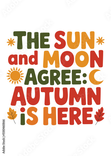 Minimalist Autumnal Equinox Quote Typography T-Shirt Design
