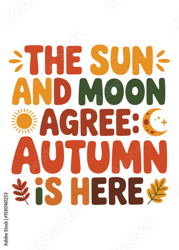 Minimalist Autumnal Equinox Quote Typography T-Shirt Design