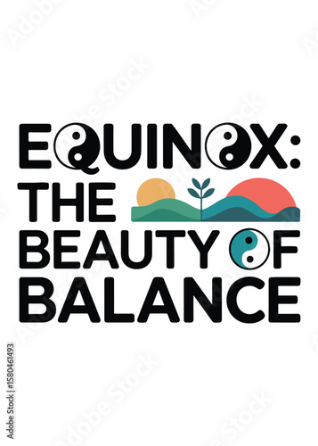 Minimalist Autumnal Equinox Quote Typography T-Shirt Design