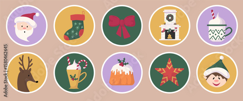 Festive Sticker Pack: Cute Christmas Characters and Greetings
