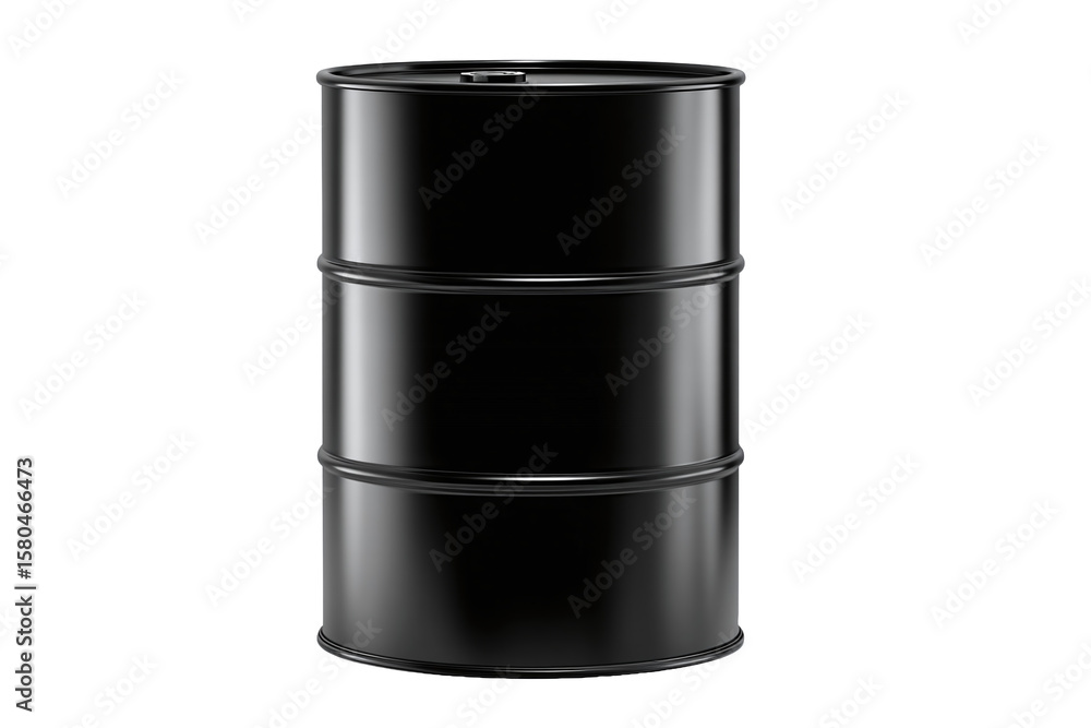 Black Metal Oil Barrel Drum isolated on white transparent background Black Metal Oil Barrel Drum isolated on white transparent background