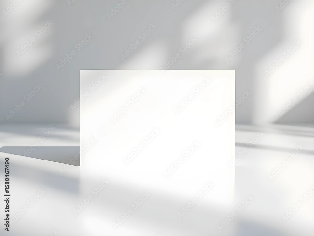 Fototapeta premium Blank Business Card on Clean Office Surface