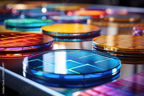 Silicon wafers with oxide coating arranged in quartz wafer tray