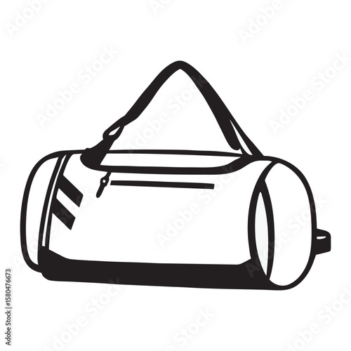 silhouette photo of a tote bag with a white background