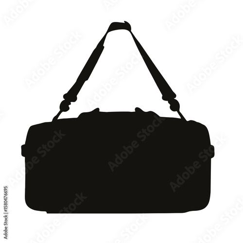 silhouette photo of a tote bag with a white background