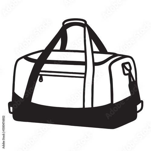 silhouette photo of a tote bag with a white background
