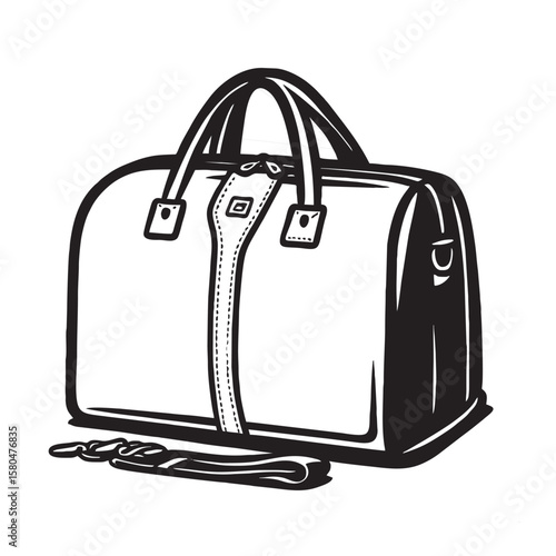 silhouette photo of a tote bag with a white background