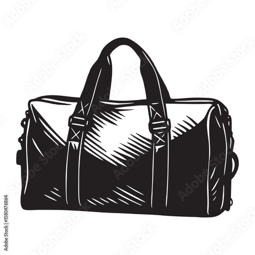 silhouette photo of a tote bag with a white background
