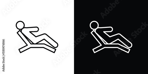 Bild auf Leinwand Resting icon with Editable stroke. Pixel perfect.