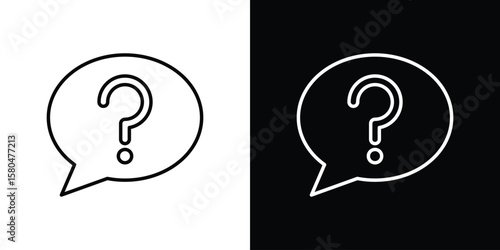 Fotografie Question icon with Editable stroke. Pixel perfect.