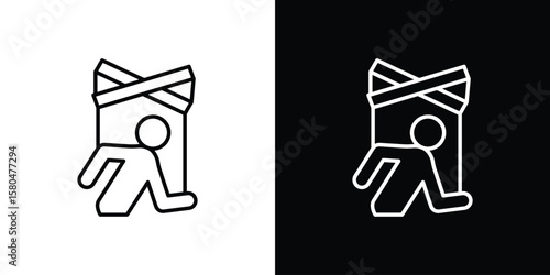 Schilderij op canvas Puppet icon with Editable stroke. Pixel perfect.