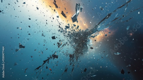 Abstract explosion in space