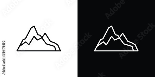 Bild auf Leinwand Mountain icon with Editable stroke. Pixel perfect.