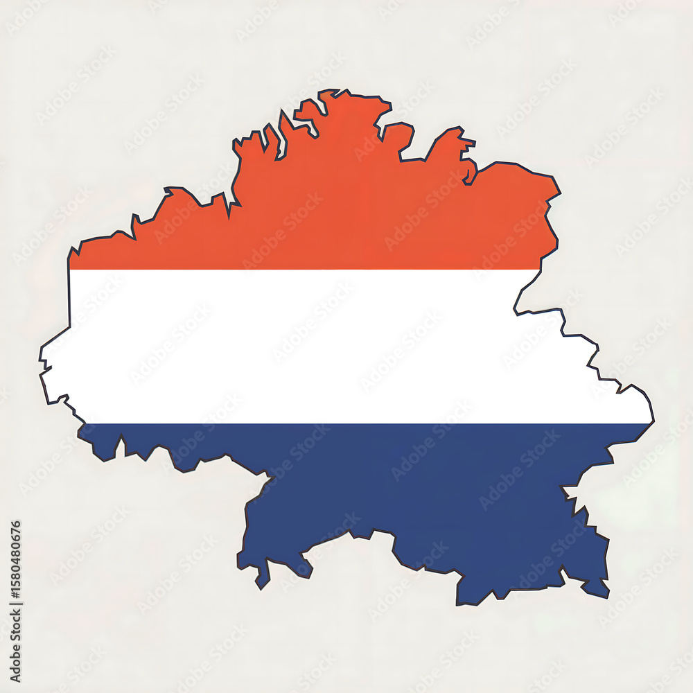 Fototapeta premium luxembourg map in luxembourg colours