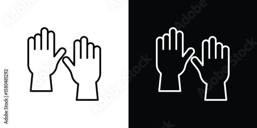 Tableau sur toile Gloves icon with Editable stroke. Pixel perfect.