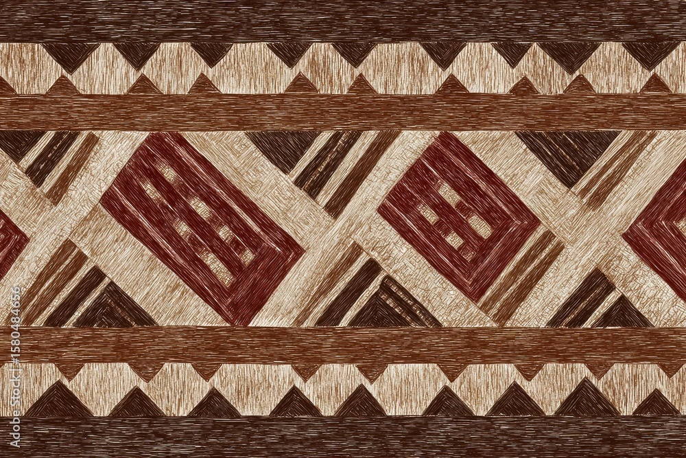 Samoan tapa cloth design, traditional geometric patterns celebrating Pacific heritage, ideal for cultural and travel design themes. Samoan tapa cloth design, traditional geometric patterns celebrating Pacific heritage, ideal for cultural and travel design themes.