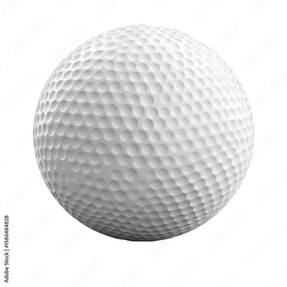 White dimpled golf ball for sports and recreation isolated on white background White dimpled golf ball for sports and recreation isolated on white background