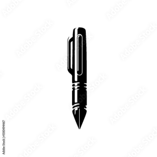 Modern Ballpoint Pen Vector | Office & Writing Tool Illustration