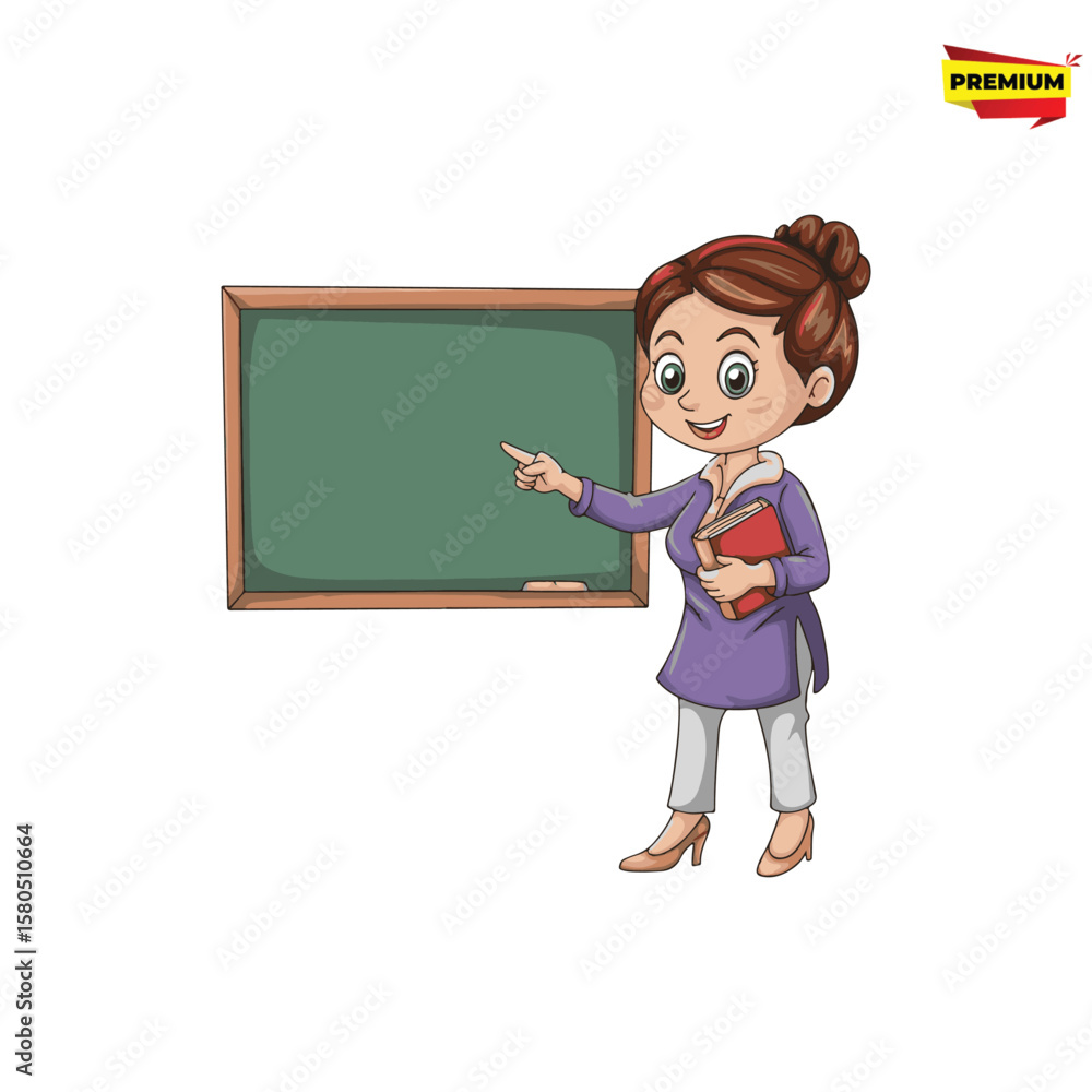 school girl with blackboard school girl with blackboard