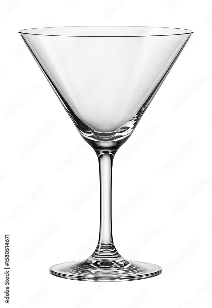 A sleek, contemporary cocktail glass with a conical bowl and short stem, suitable for modern apartments. A sleek, contemporary cocktail glass with a conical bowl and short stem, suitable for modern apartments.