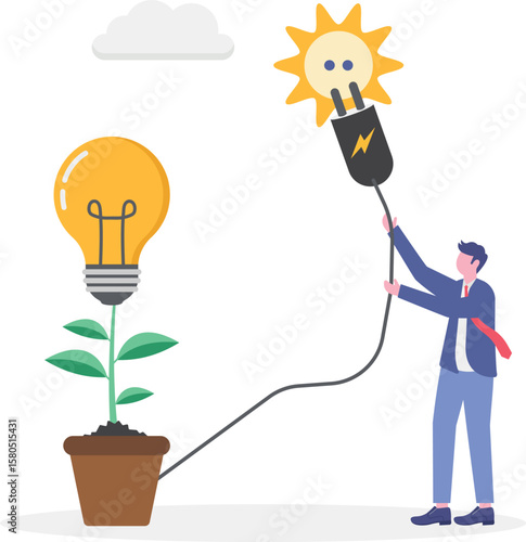 Biomass energy and green electricity power generation.

