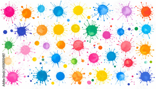 Colorful Paint Splatter Background Texture