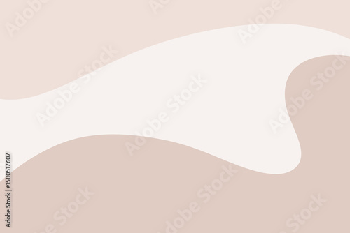 Abstract, simple, modern background, a composition of organic spots in beige pastel shades. Graphic element, the form of separation of a banner, poster, cover, background with a place for text, vector