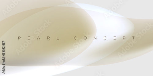 Minimal abstract pearl background with smooth creamy gradients and elegant translucent shapes. Ideal for luxury branding, modern digital designs, stylish presentations, and premium minimalist composit