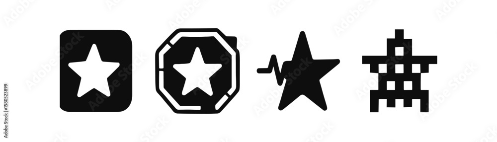 Star-themed solid icon set. astronomy, rating, decoration icons in black Star-themed solid icon set. astronomy, rating, decoration icons in black
