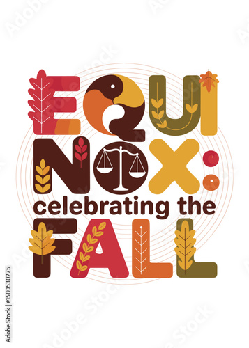 Typography T-Shirt Design On Autumnal Equinox Quote