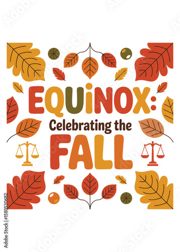 Typography T-Shirt Design On Autumnal Equinox Quote