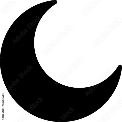 Moon vector icon stock illustration