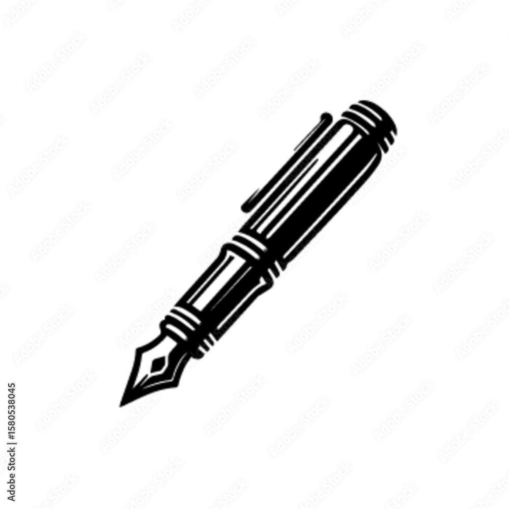 Fototapeta premium Stylish Writing Pen Vector | Office Stationery Graphic