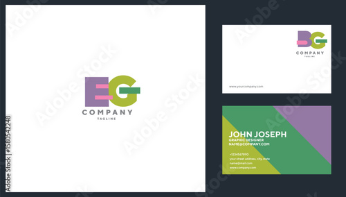 Letters EG Colourful Joint logo icon vector template.