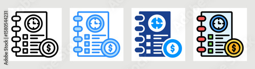 Financial Planning Icon Collection Set Multiple Style