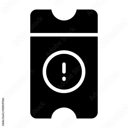 Ticket error vector icon stock illustration
